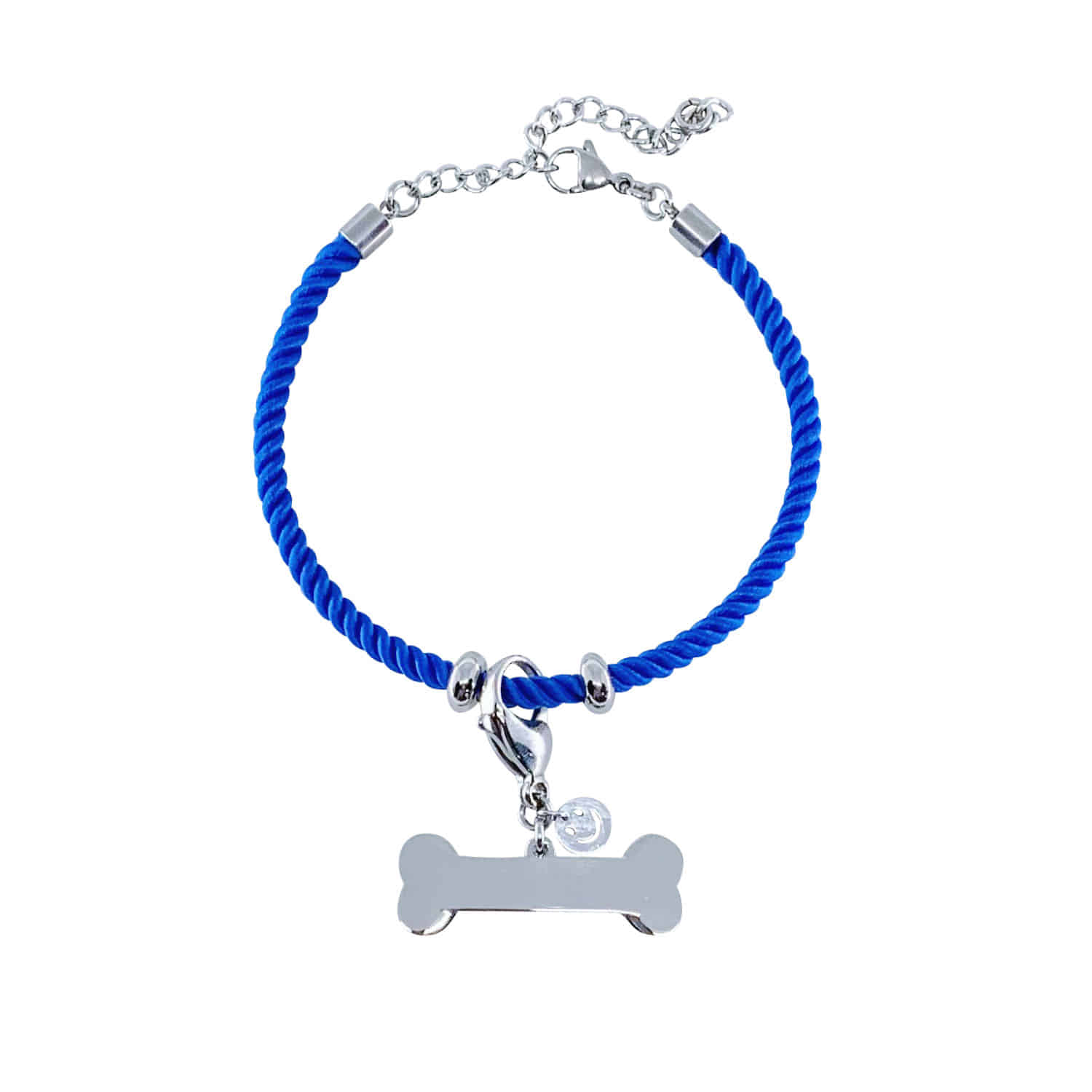 뼈다귀 로프 인식표 목걸이- Royal blue